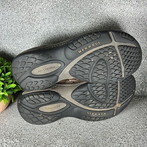 Merrell Encore Side Step Stone Leather Wool Clogs Shoes Mules Size 6 - Picture 6 of 7